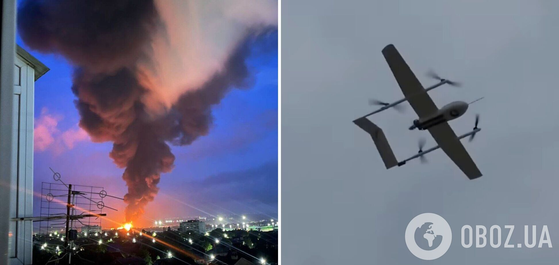 Пожежа на нафтобазі в місті Азов