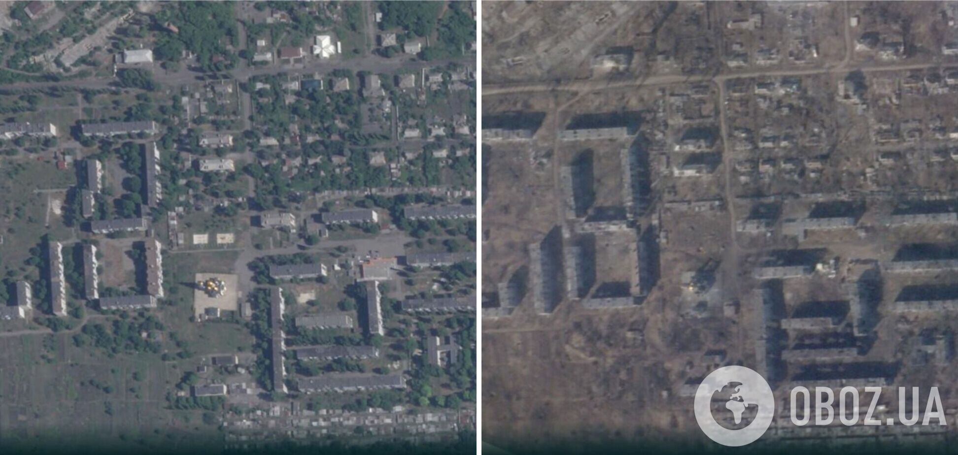 Россия уничтожает все: Часов Яр сравнили в 2022 и 2024 годах. Спутниковые фото