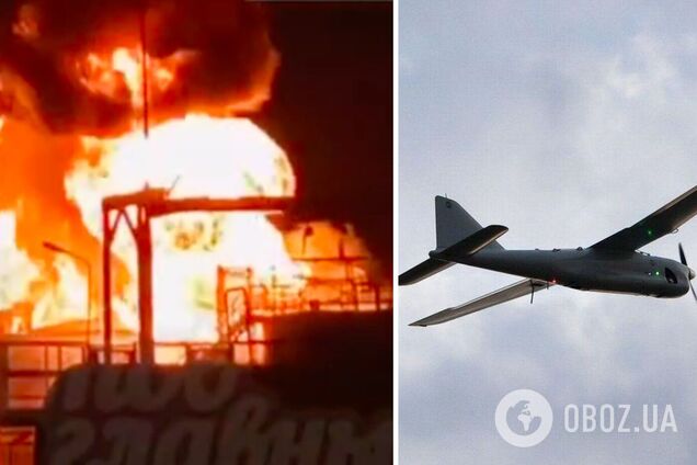 Краснодарський край РФ атакували дрони: горіли НПЗ та резервуар з паливом. Відео