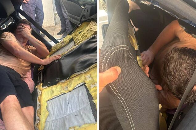Побили рекорд по гибкости: пограничники задержали уклониста, который прятался в спинке автокресла. Фото