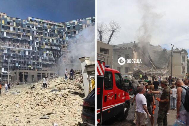 У Києві прогриміли вибухи, пошкоджено дитячий медзаклад: унаслідок атаки РФ загинули 20 осіб, багато постраждалих. Фото