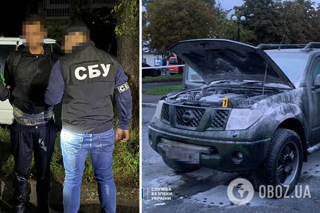 Затримання підозрюваних у підпалі авто військових