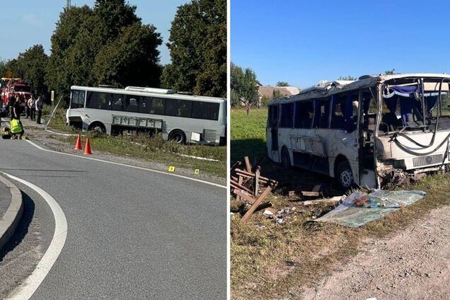 На Хмельниччині перекинувся автобус із дітьми: є загиблі і травмовані. Фото і відео