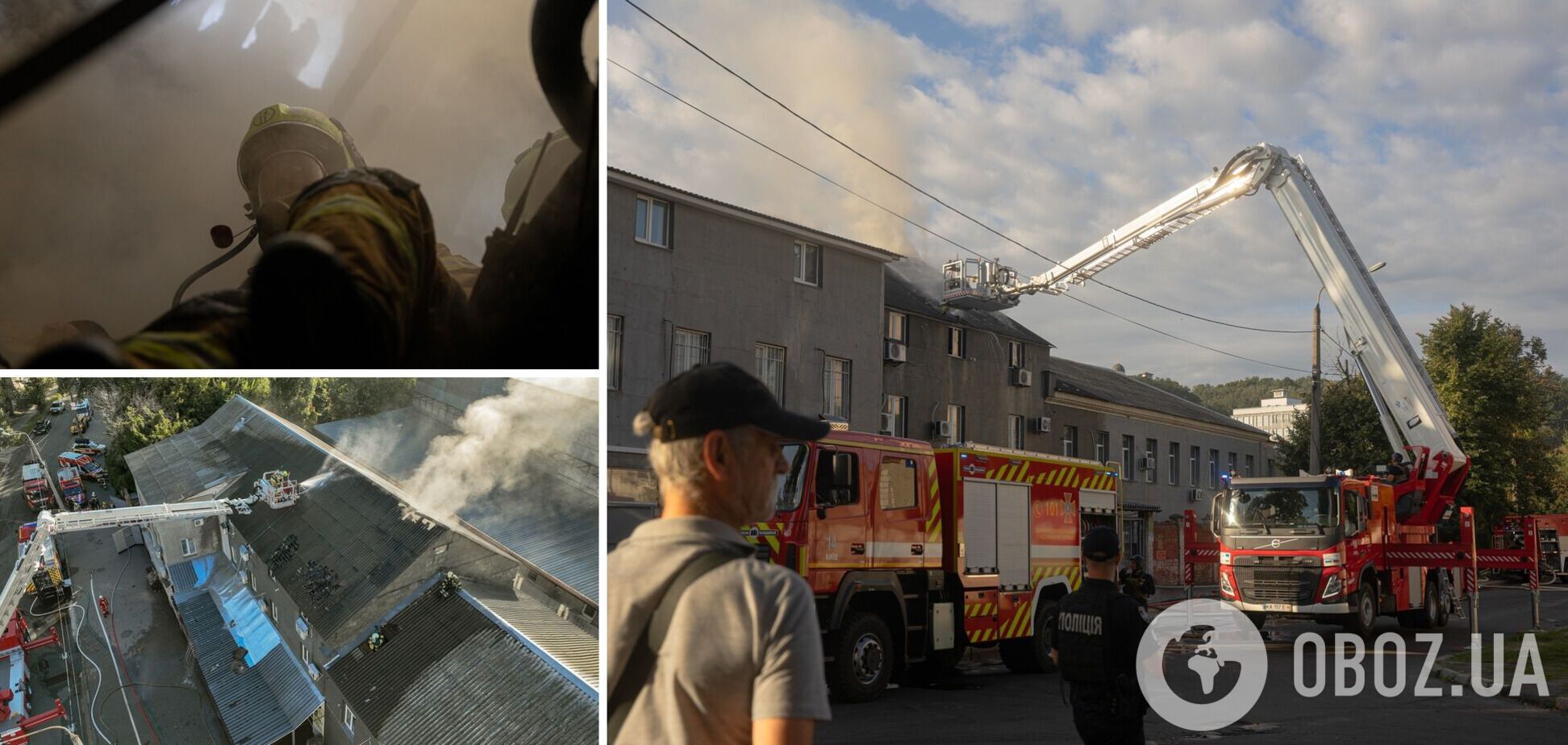 Рятувальники гасили пожежу в адмінбудівлі на вулиці Вікентія Хвойки