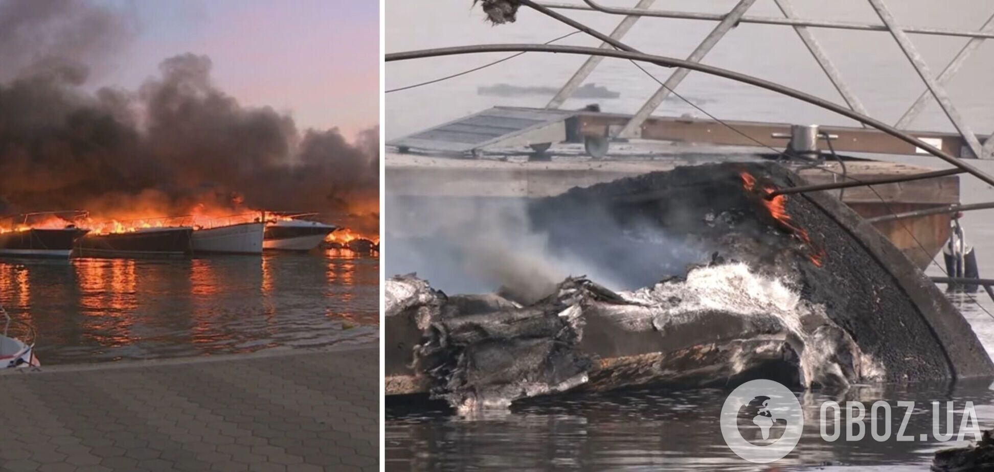 Українців підозрюють у підпалі десятків суден у порту в Хорватії: збитки становлять €2 млн. Відео