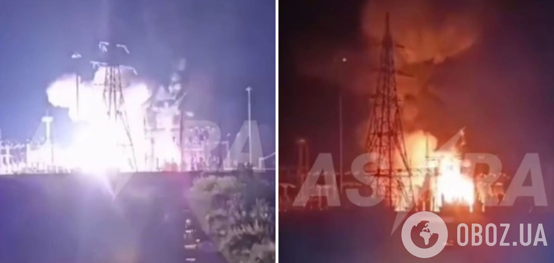 В Кемеровской области горела тяговая подстанция: один из городов остался без света, останавливали движение поездов. Видео