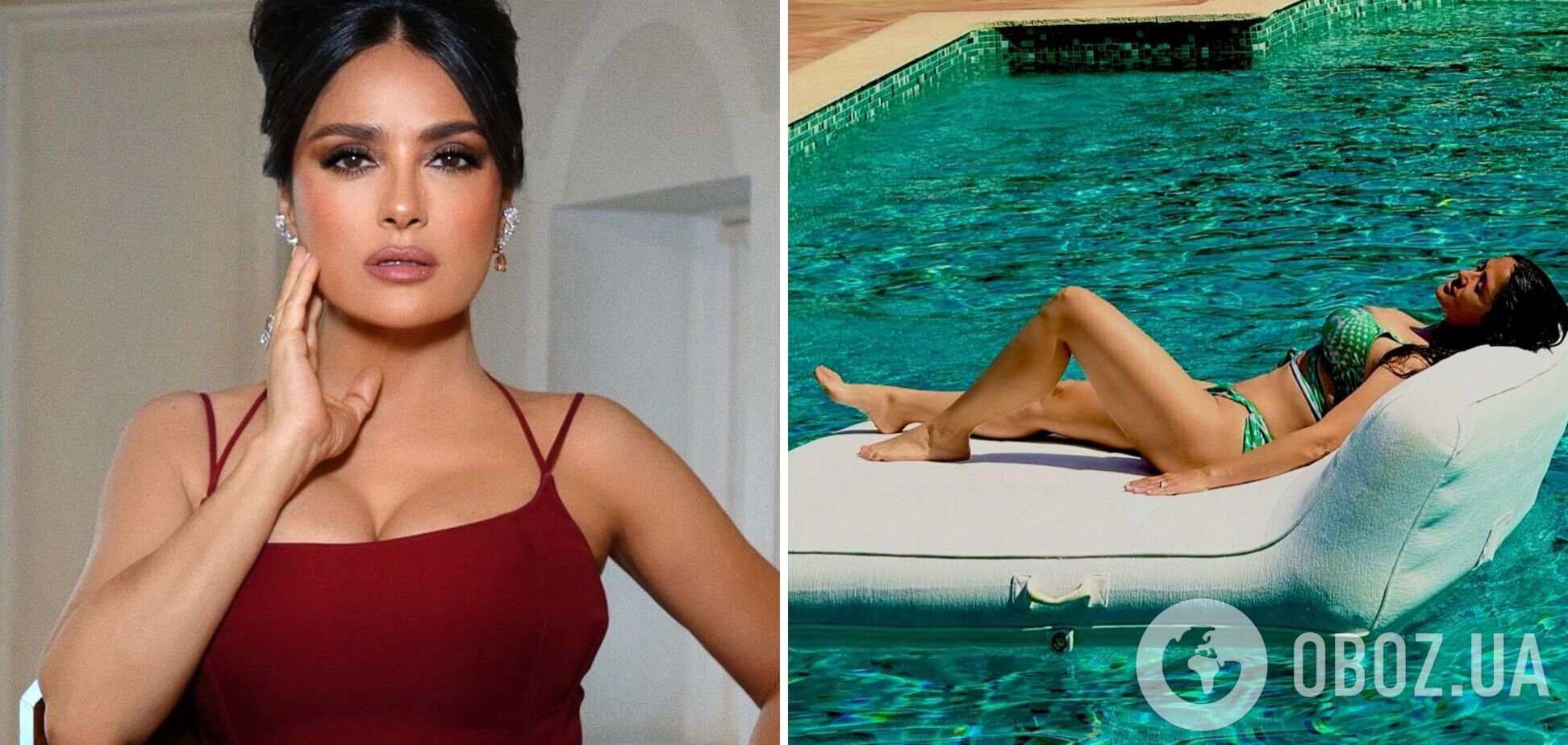 'Вы стареете, как лучшее вино': 57-летняя Сальма Хаек в купальнике ошеломила сеть. Видео