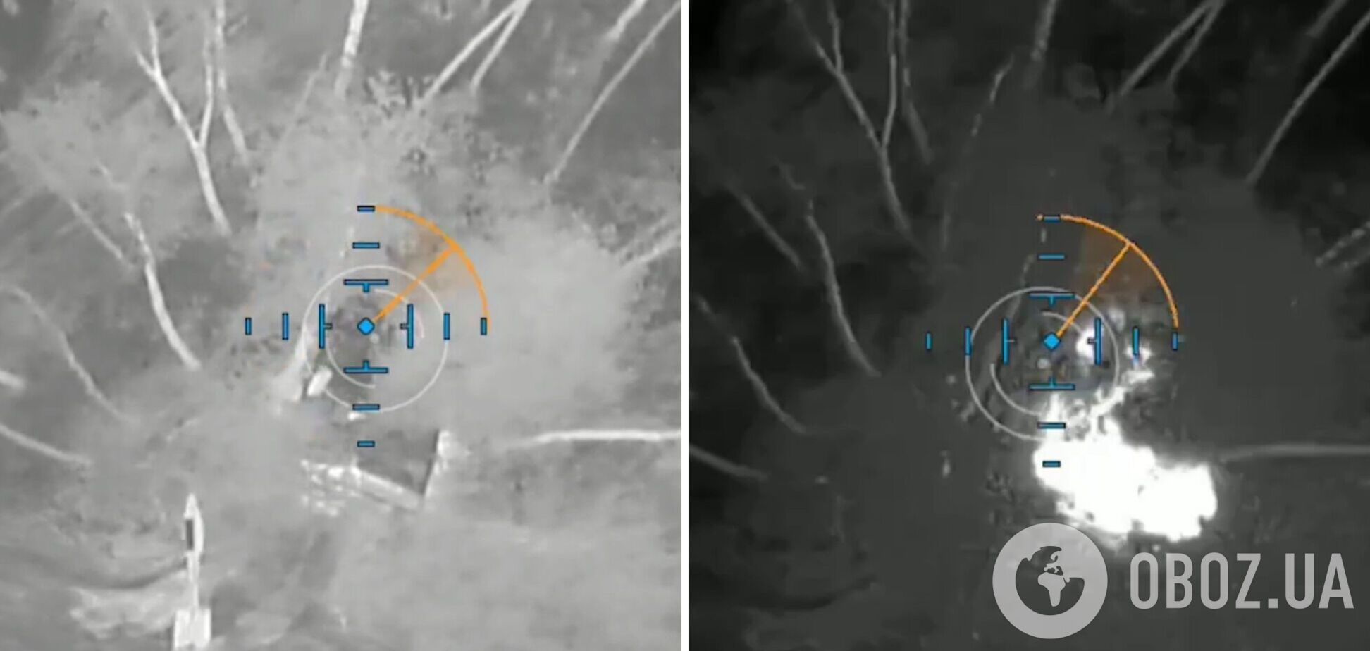 'От ночных дронов не укроешься': бойцы 63-й бригады эффектно уничтожили российский танк в лесу. Видео