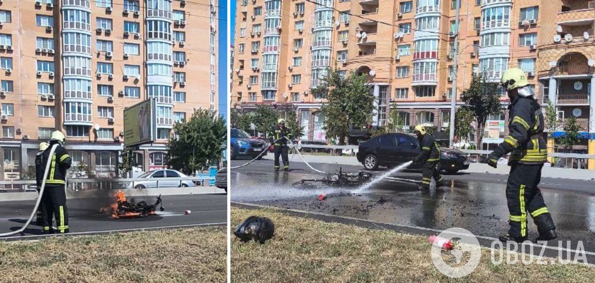 Рятувальники загасили палаючий мотоцикл