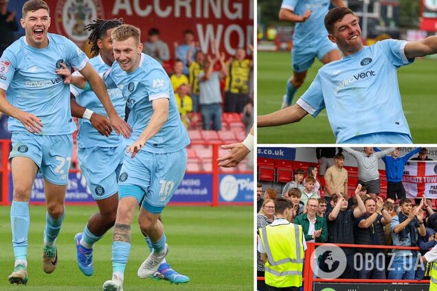 Необычный 'волейбольный' гол на футболе в Англии собрал 1 млн просмотров. Видео