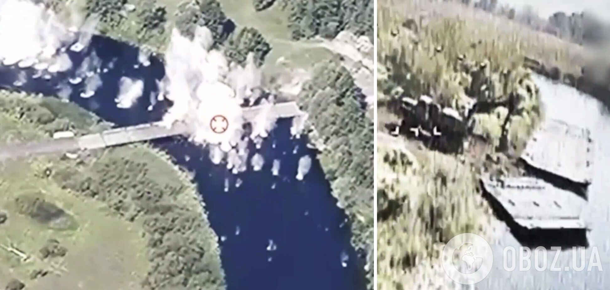 Работал HIMARS: в ССО показали, как исчезают мосты и понтоны россиян на Курщине. Видео