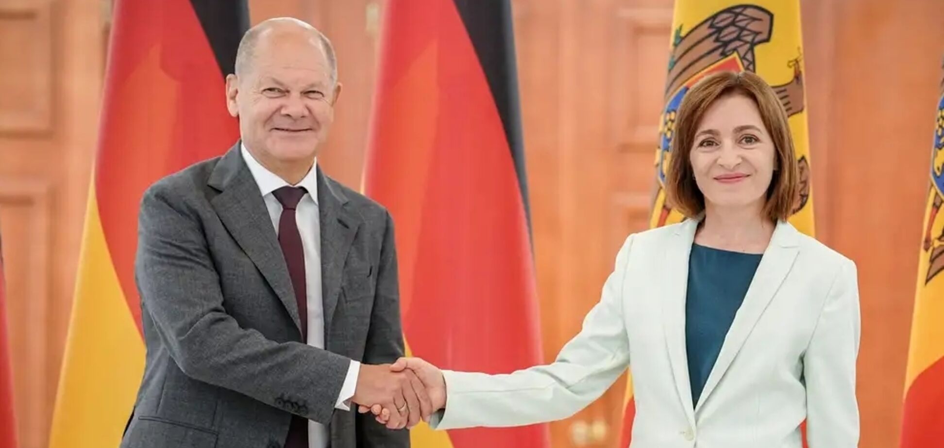 'Я вражений спроможністю Молдови': Шольц пообіцяв Санду всебічну підтримку на шляху до ЄС