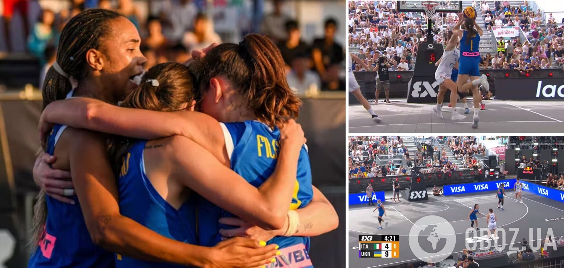 Украина со второго места вышла в четвертьфинал чемпионата Европы по баскетболу 3х3 среди женщин. Видео