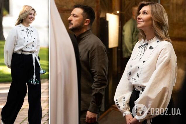 За 7800 грн: Олена Зеленська в День Незалежності вбралася в вишиванку від українського бренду