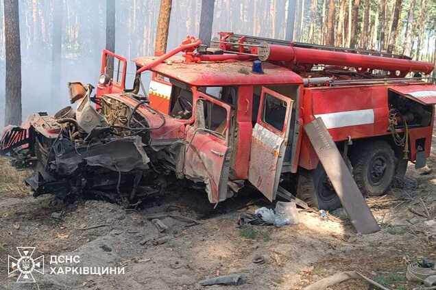 На Харківщині підірвався пожежний автомобіль: є поранені. Фото