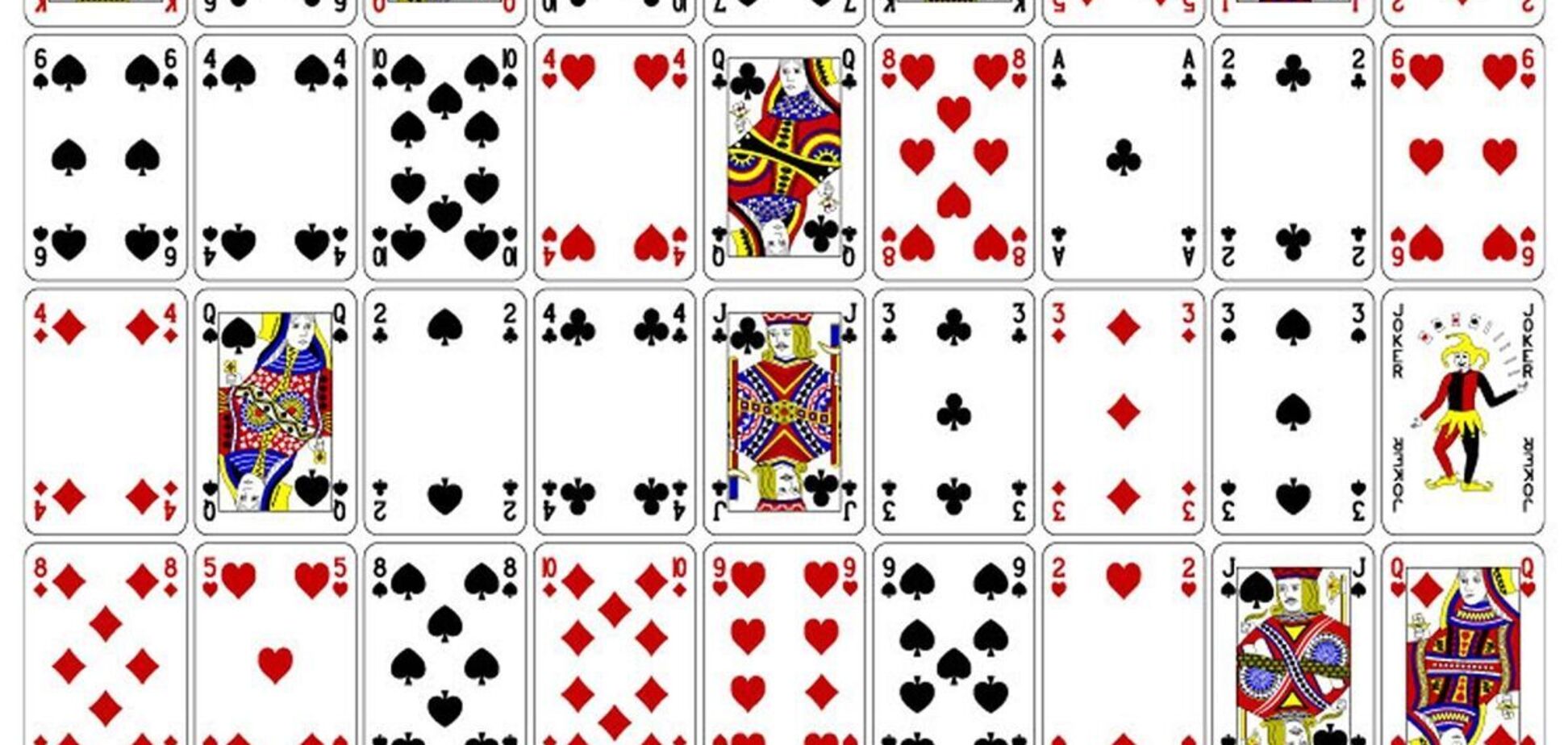 Найдите игральные карты с ошибками: непростая головоломка