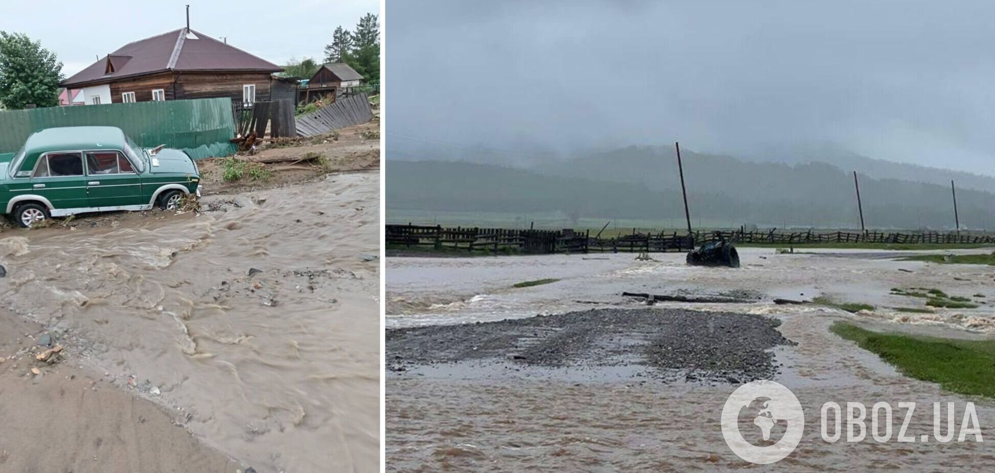 У російських Забайкаллі та Бурятії масивні паводки затопили понад 50 будинків: жителі намагаються евакуюватися. Відео