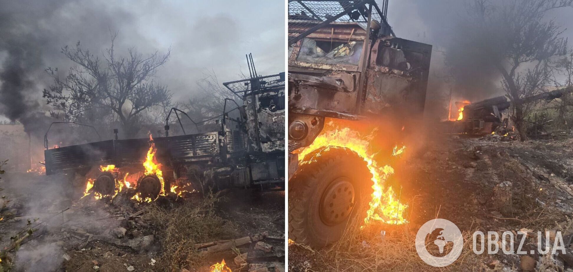 На Донеччині ЗСУ знищили ворожий автомобіль 'Урал', захищений системою РЕБ 'Ромашка'. Фото