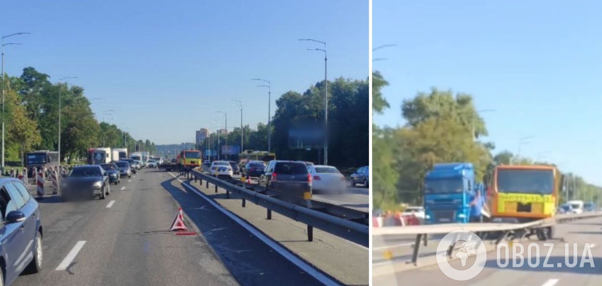 В результате ДТП образовалась пробка