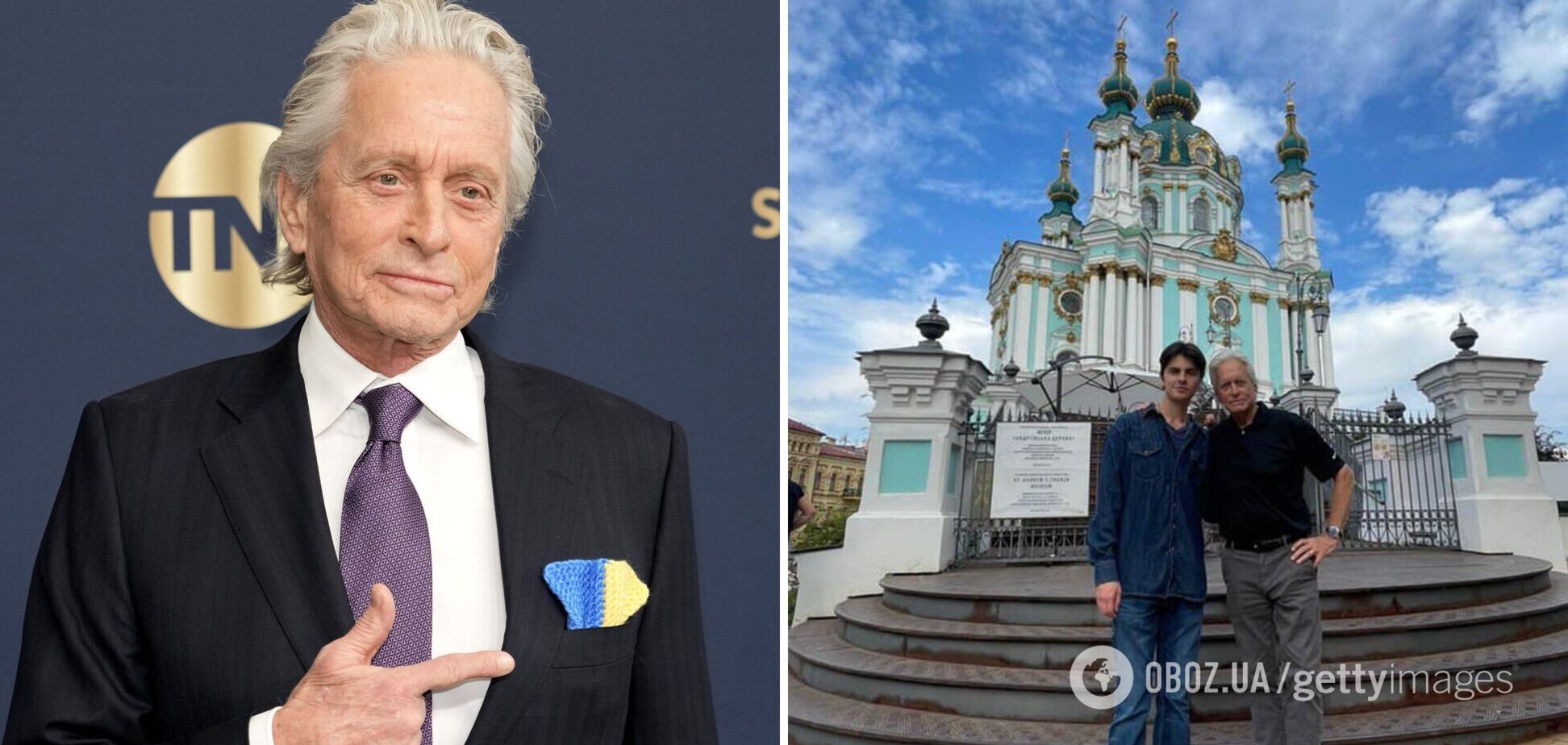 В Україну неочікувано приїхав зірка 'Основного інстинкту' Майкл Дуглас. Фото