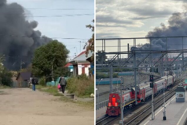 У російському Омську сталася пожежа на танковому заводі. Відео