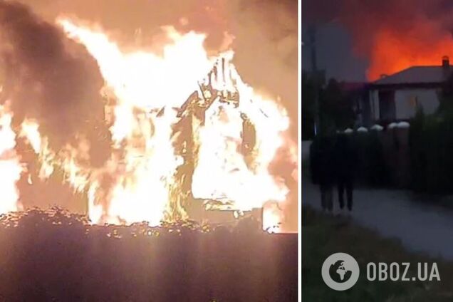 В Киевской области молния попала в дом: он почти полностью сгорел. Видео