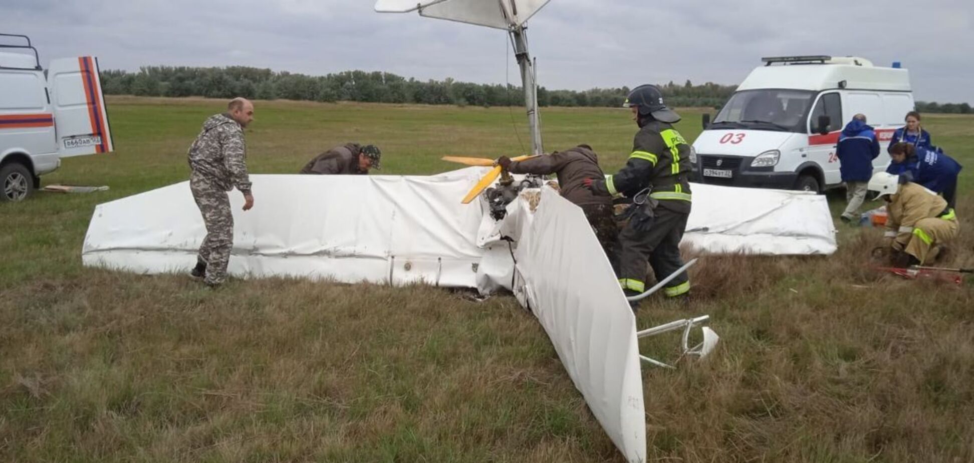 В России упал легкомоторный самолет: пилот погиб. Фото