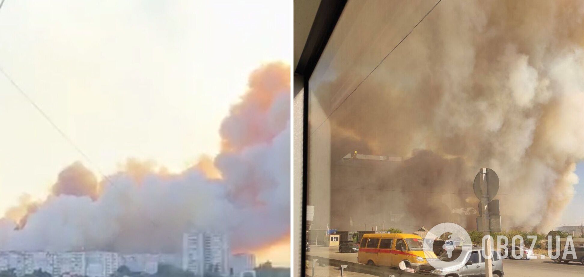 На оккупированной Луганщине бушуют сильные пожары, огонь перекинулся на алюминиевый завод. Фото, видео