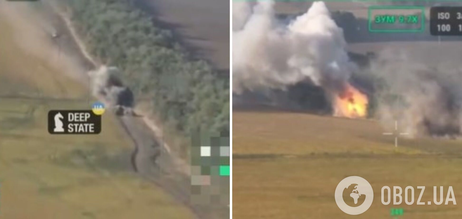 Удары точно цель: в DeepStatе показали, как украинские десантники уничтожают вражескую технику вместе с БК на Курщине. Видео