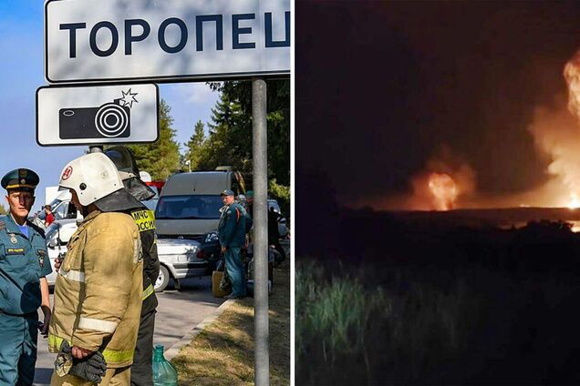 Другу добу не можуть загасити: у російському Торопці продовжує горіти склад боєприпасів. Супутникові знімки