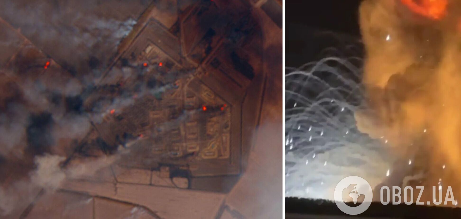 Пожар продолжается: появились спутниковые снимки с последствиями удара по складам окупантов в Краснодарском крае