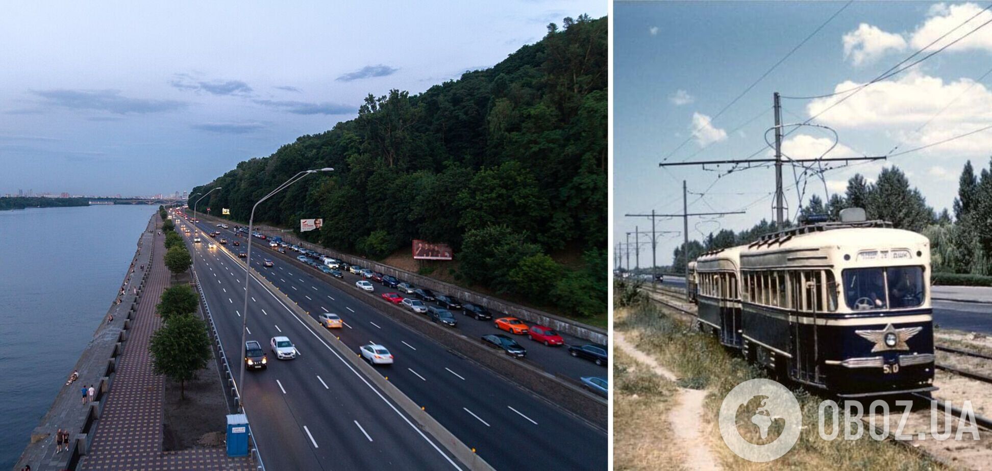 В сети показали, как выглядели трамваи на самом красивом маршруте Киева в 1959 году. Уникальное фото