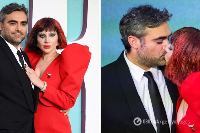 Леді Гага з нареченим замилували поцілунком на червоній доріжці. Фото