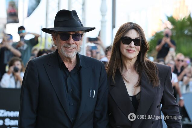 Моника Беллуччи и Тим Бертон в парных образах появились на кинофестивале в Испании. Фото пары