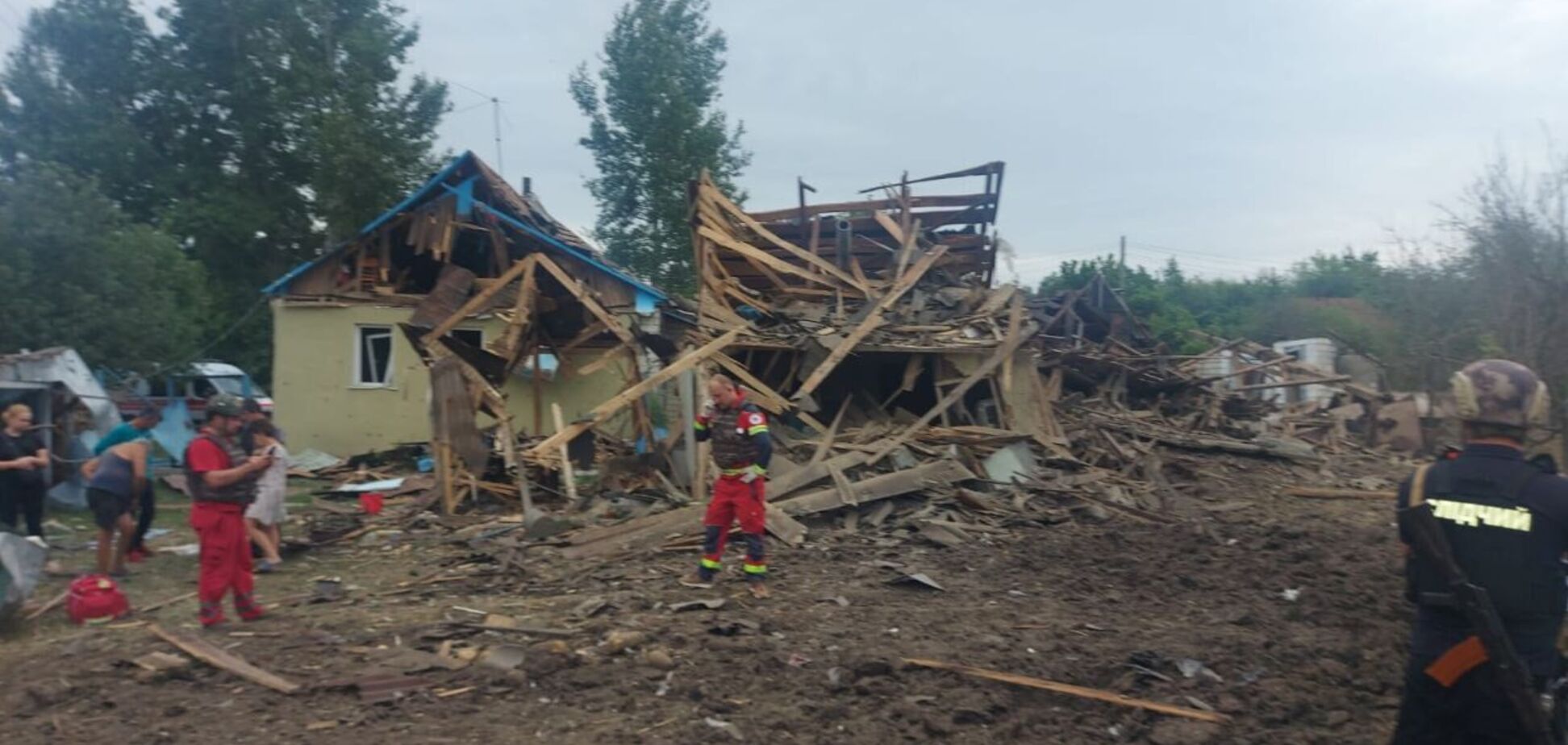 Російський авіаудар по селу Макарове