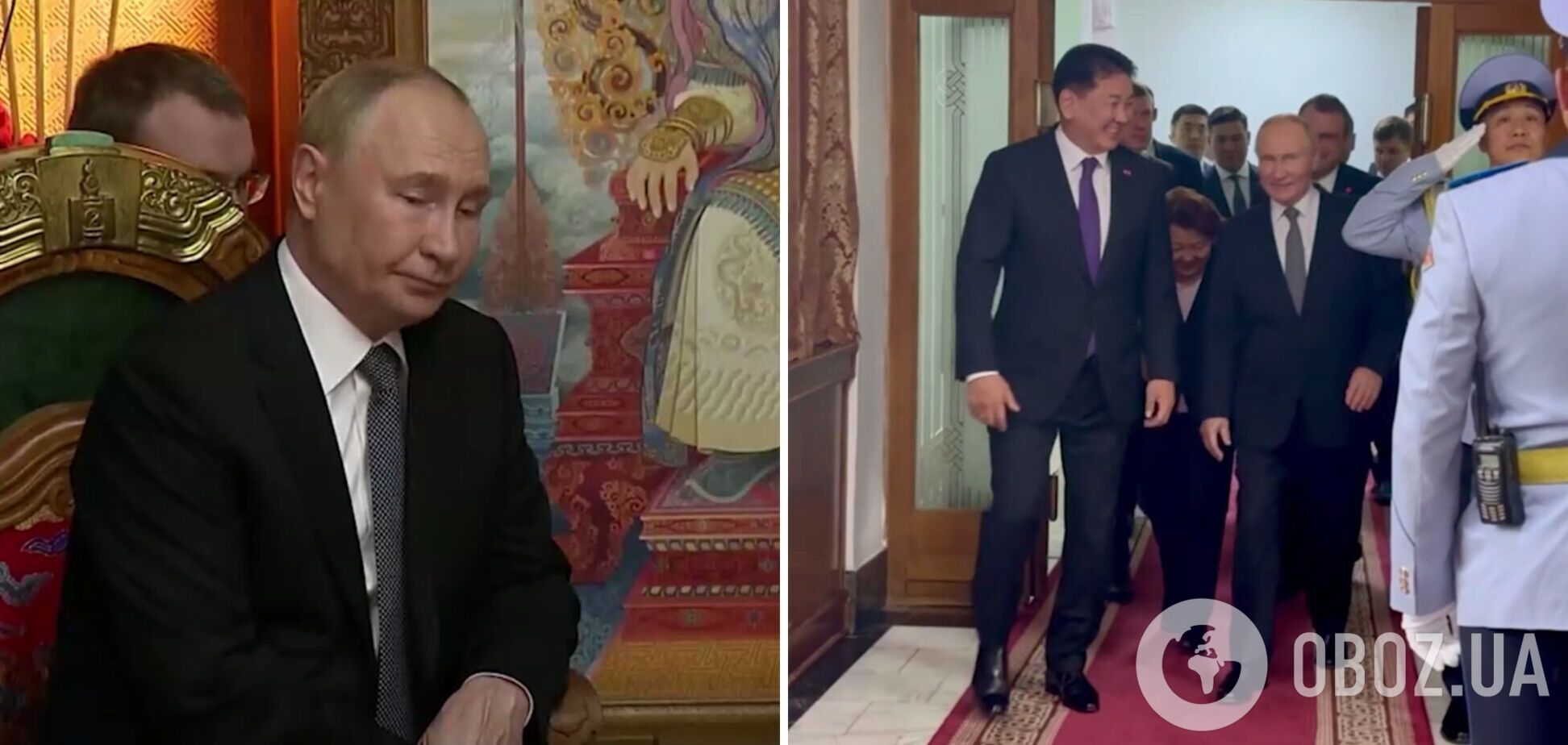 Вместо ареста – почетный караул и переговоры: появились новые кадры с Путиным в Монголии, в сети обратили внимание на один 'нюанс'