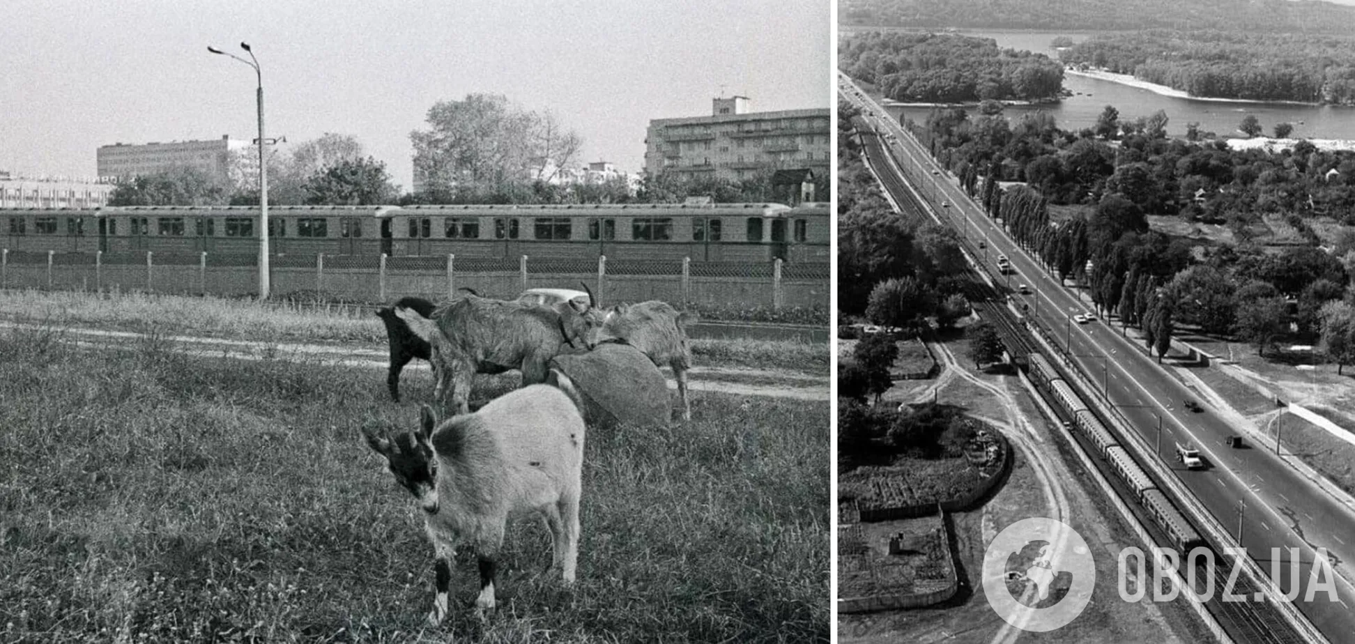 Вблизи станции метро 'Левобережная' в 1970-х годах