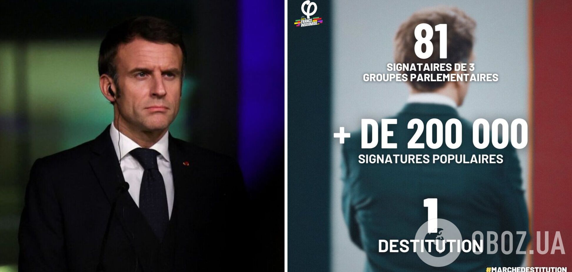 У Франції ультраліві збирають підписи за імпічмент Макрона: скільки вже зібрали