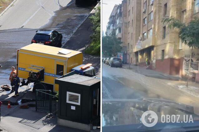 Прорыв трубы произошел на улице Бульварной-Кудрявской