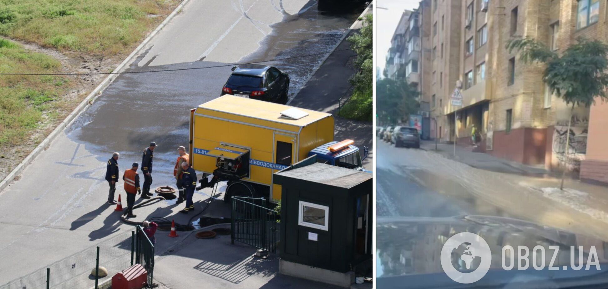 Прорыв трубы произошел на улице Бульварной-Кудрявской