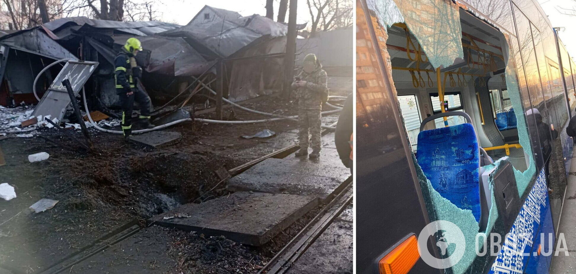 Пошкоджено трамваї, колію та вибито вікна в будинках: наслідки російської атаки на Київ. Подробиці, фото та відео