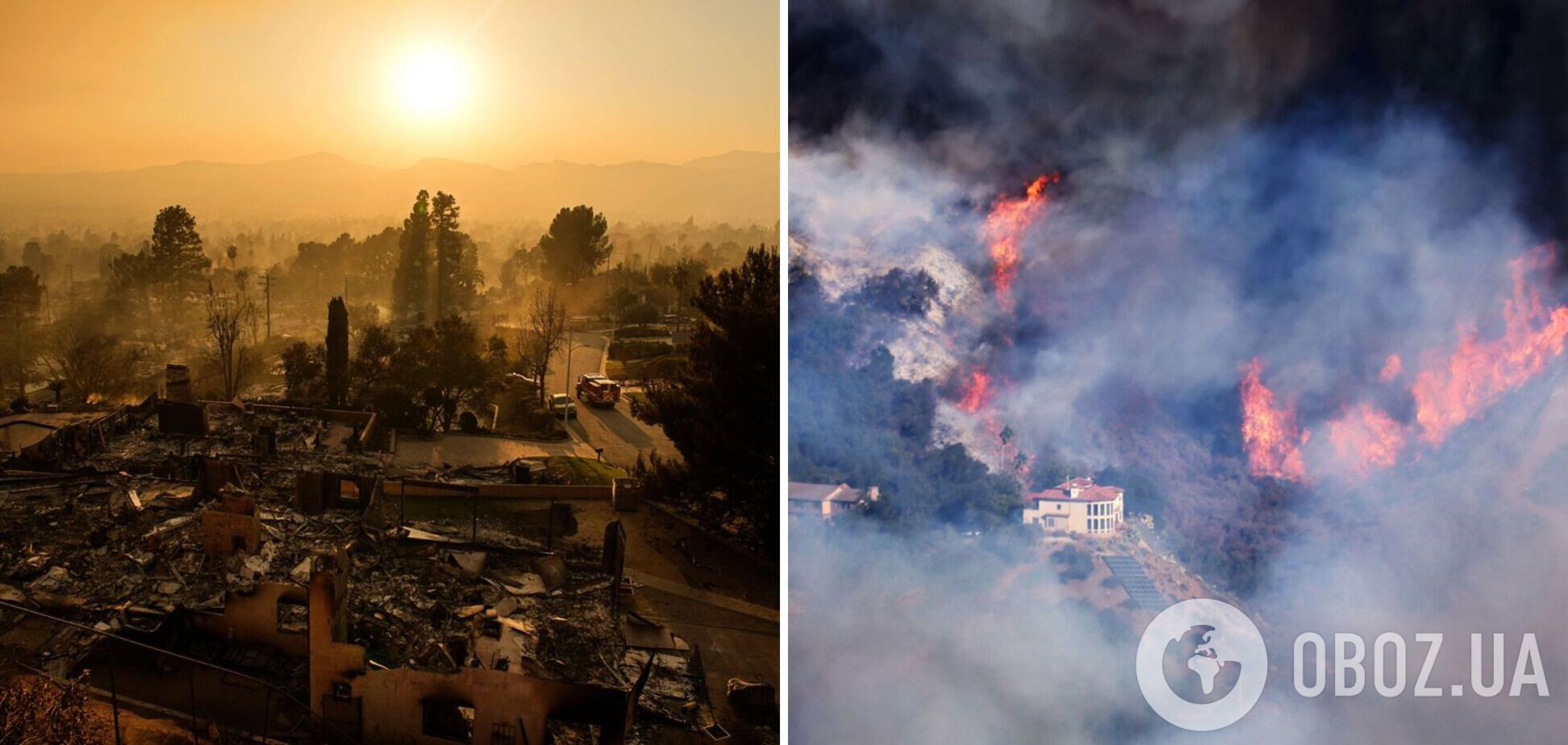 Выгорели целые кварталы: количество жертв пожаров в Лос-Анджелесе выросло до десяти. Фото и видео