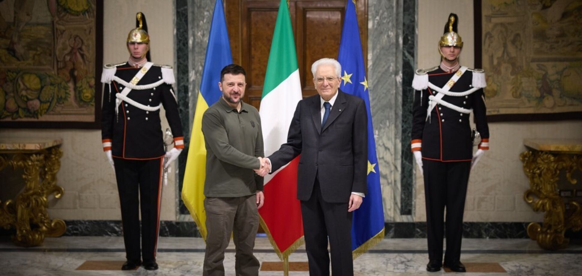 Зеленський провів зустріч з президентом Італії: говорили про інтеграцію України в ЄС і НАТО та повернення викрадених Росією дітей. Відео