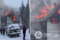 На курорті Драгобрат горів готель, 20 осіб евакуювали: усі подробиці. Відео