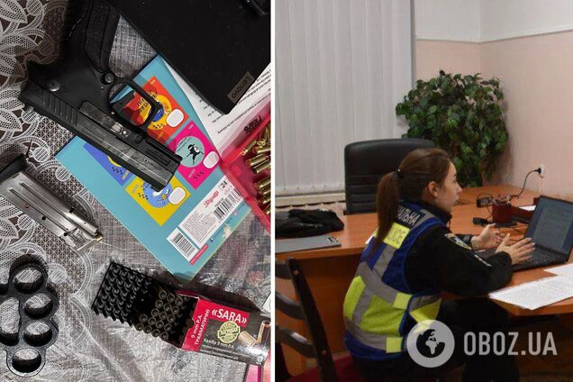 Ножи, кастет и пистолет-травмат: появились кадры из обыска у подростков, которые притворялись мажорами в Киеве