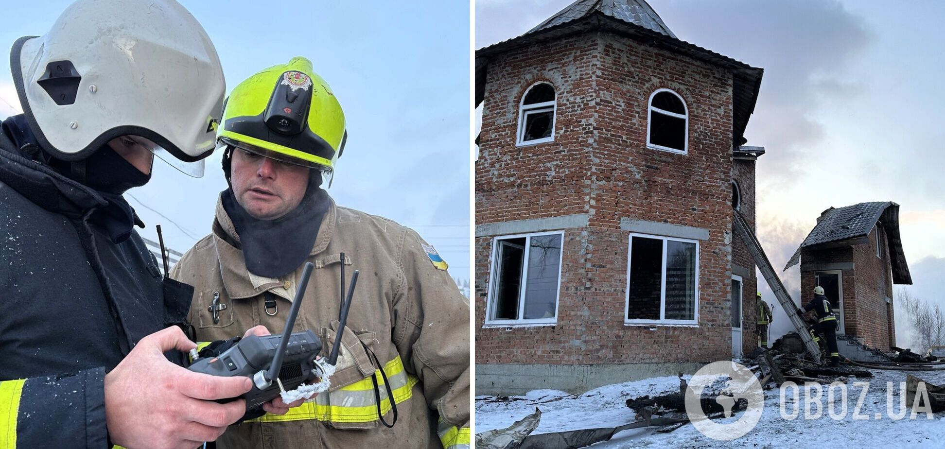 На Прикарпатті внаслідок пожежі знищено будівлю гімназії, учнів перевели на дистанційку. Фото