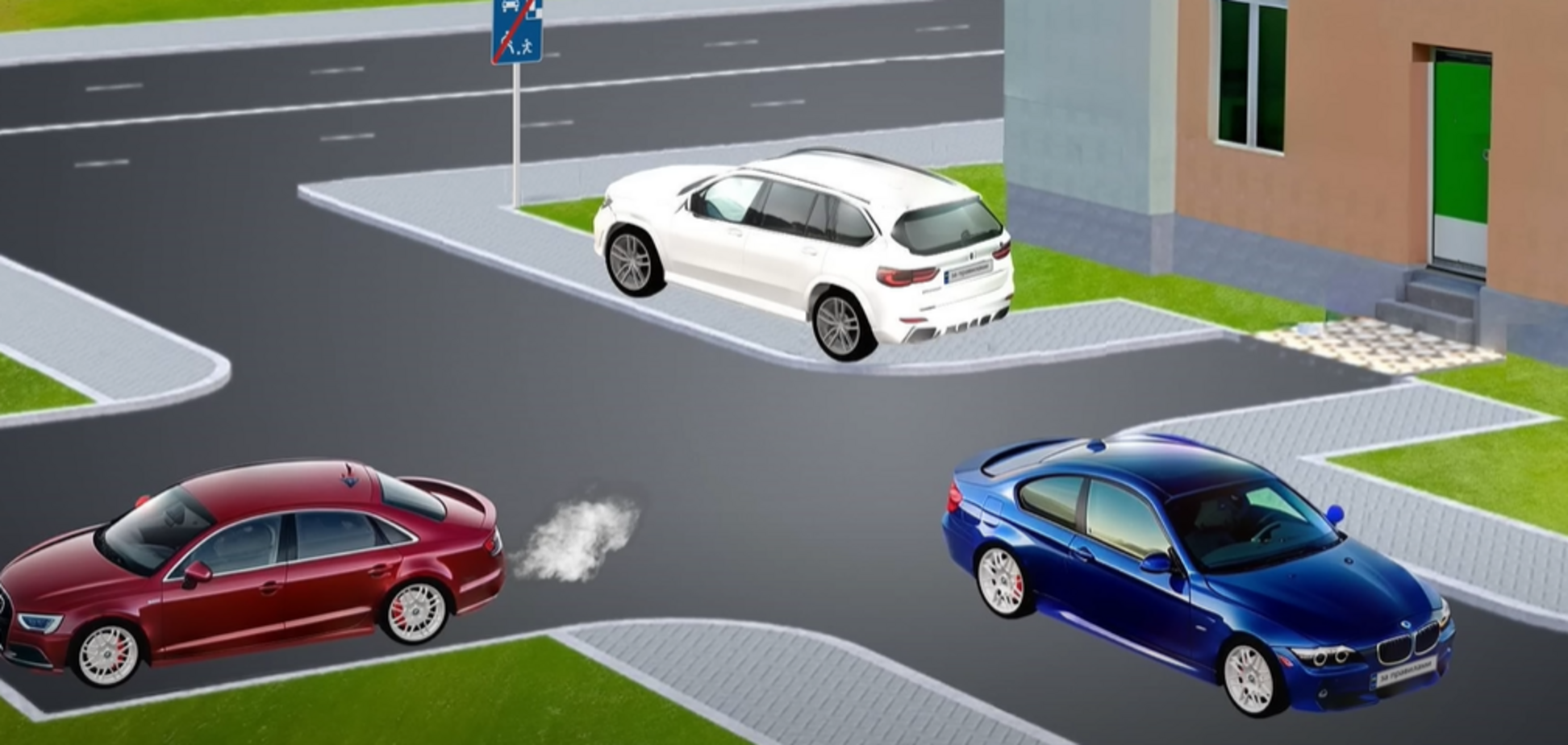 Кто неправильно припарковался? Найдите нарушителя ПДД