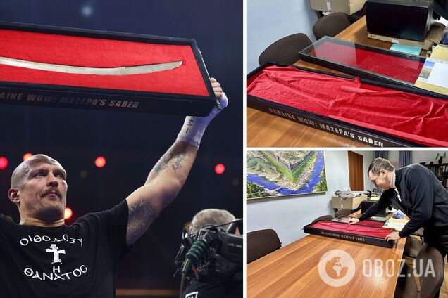 'Без лишней шумихи и воя на болотах'. Стало известно, что произошло с саблей Мазепы, которую поднял Усик после боя с Фьюри. Фото
