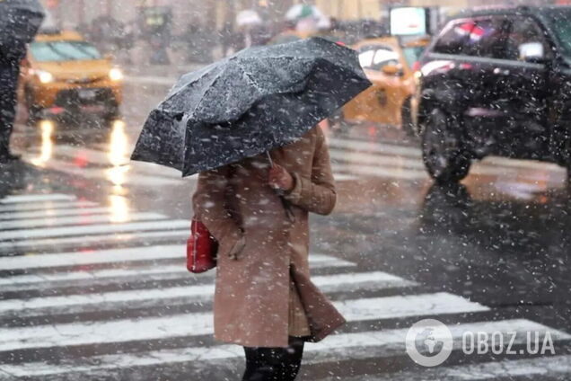 Частину України накриють дощі і мокрий сніг: синоптикиня дала детальний прогноз. Карта