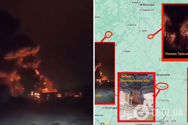 Все сбито? Кремль забыл рассказать россиянам об атаках БПЛА, в РФ горят четыре нефтебазы